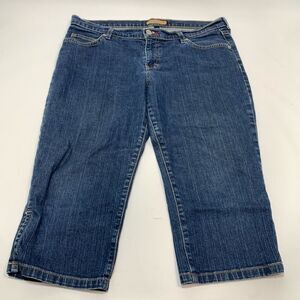Tommy Jeans Five Pocket Denim Cropped High Rise Wide Leg Jeans Blue Size 13